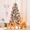 COSTWAY Sapin de Noël artificiel 180cm avec neige incl. 600 Voir les images du produit 9