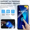 Marketing image for a screen protector, showing features and a phone. Produktbild-Vorschau