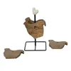 Clayre & Eef Untersetzer für Gläser Huhn 11x11x22 cm Braun Produktbild-Vorschau 4