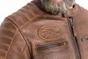 Giacca da moto in pelle John Doe Storm, marrone, L Anteprima dell’immagine prodotto 5