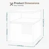 A diagram showing the dimensions of a nightstand. Produktbild-Vorschau