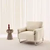 sweeek - Vintage-Sessel mit Cordbezug und verchromtem Produktbild-Vorschau 3