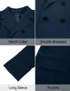 Pánský kabát podzimní zimní dlouhý trenčkot slim fit Náhled obrázku produktu 5
