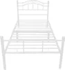 A white metal bed frame is shown against a white background. Produktbild-Vorschau
