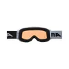 A pair of ski goggles with an orange lens and a black and white strap. Produktbild-Vorschau