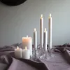 LED Stumpenkerze 'Flamme' - Echtwachs - warmweiße Flamme - H: 14cm - Batteriebetrieb - Timer Podgląd zdjęcia produktu