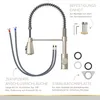 Lenz KALANI² Küchenarmatur Nickel – Profi-Pendelbrause mit Produktbild-Vorschau 5