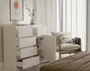 Malwa 1D5S Kommode Weiß mit 5 grifflosen Schubladen, Produktbild-Vorschau 8