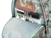 Close-up view of the interior organization pockets of a floral-patterned rucksack. Produktbild-Vorschau