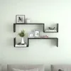 vidaXL Étagères murales 2 pcs. noir 100x15x20 cm bois Voir les images du produit 8