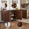 Credenza Merax 150 cm con design a onda 3D e 3 ante, mobile Anteprima dell’immagine prodotto 10