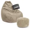 LUMALAND Relax-Set Cord – Sitzsack GIANT (400 L) + Pouf (50 Produktbild-Vorschau 1
