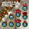 Lot de 103 boules de Noël rouge Décorations pour sapin en Voir les images du produit 3
