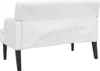 vidaXL Panca con schienale bianco 112x65,5x75 cm in Pelle Anteprima dell’immagine prodotto 5