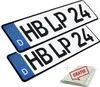 2 Stück 52x11cm Kennzeichen Wunkschkennzeichen DIN- PKW LKW Produktbild-Vorschau 1