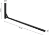 A black metal wall mount bracket for storing items like roof boxes, ski boxes, or surfboards. Voir les images du produit