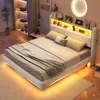 Závěsné designové čalouněné lůžko 160x200 v lněné látce, Náhled obrázku produktu 3