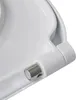 A close-up view of a white toilet seat hinge with a silver metal component. Podgląd zdjęcia produktu