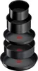 A stack of nested black pots and pans. Anteprima dell’immagine prodotto