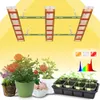 A product image showcasing LED grow lights above potted plants and seedlings, with a spectrum graph and color swatches. Produktbild-Vorschau