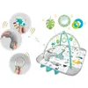 A baby play mat with arches and hanging toys, shown with close-up insets of some of the toys and accessories. Anteprima dell’immagine prodotto