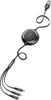 Baseus Golden Loop rozwijany kabel 3w1 USB - micro USB / Podgląd zdjęcia produktu 5
