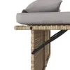 vidaXL Panchina da giardino regolabile con cuscino Beige Anteprima dell’immagine prodotto 11