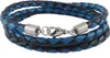 Lederkette Lederband 4 mm Herren Halskette Schwarz / Blau Produktbild-Vorschau 1
