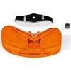 A Stihl shredder starter kit, including a blade guard, a metal blade, and a small cylindrical part, laid out on a white background. Produktbild-Vorschau