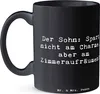 Mr. & Mrs. Panda Kaffeetasse Spruch Sohn Charme - Schwarz - Produktbild-Vorschau 2