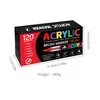 120 Farben Acrylstifte Set, Acrylmarker mit Pinselspitze, Produktbild-Vorschau 2