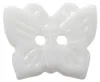Kinderknopf Schmetterling, 16 x 13 mm, 2-Loch-Knopf, weiß Produktbild-Vorschau