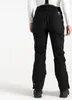 A person wearing black ski pants with suspenders, shown from the back. Produktbild-Vorschau