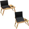 CASARIA® Laptoptisch Bambus Höhenverstellbar mit Schublade Produktbild-Vorschau 9