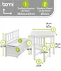 BOMI® Ensemble table et chaises pour enfants en bois massif Voir les images du produit 2