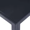A close-up view of the corner of a dark-colored table. Produktbild-Vorschau