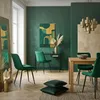 Set di 2 sedie da pranzo ML-Design, verde scuro, seduta in Anteprima dell’immagine prodotto 10