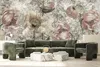 Muralo Vlies Fototapete BLUMEN Blätter Ornamente Beton Produktbild-Vorschau 5