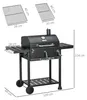 Outsunny houtskoolgrill, campinggrill met twee Productafbeelding-voorbeeld 3