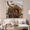 MuchoWow® Wandteppich Wandbehang Schottisches Hochlandrind Produktbild-Vorschau 5
