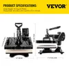 VEVOR 6 in 1 Transfer Press 38 x 29 cm Heat Press Machine Náhled obrázku produktu 7