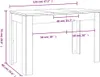 vidaXL Stół do jadalni biały 120x60x76 cm materiał Podgląd zdjęcia produktu 15