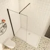 Duschspa Walk-In Dusche 100x200cm Schwarz matt Duschwand Produktbild-Vorschau 3