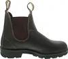 Side view of a brown leather boot. Náhľad obrázku produktu