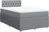 vidaXL Boxspringbett mit Matratze Hellgrau 120x190 cm Stoff Produktbild-Vorschau 3