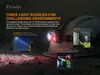 A Fenix headlamp is shown on a hard hat, with illustrations and text explaining its three light sources for challenging environments. Náhled obrázku produktu