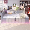 Čalouněná postel STILVORA 90×200 cm s LED osvětlením, Náhled obrázku produktu 2