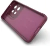 The back of a burgundy phone case is shown at an angle against a white background. Produktbild-Vorschau