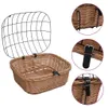 vidaXL Fahrradkorb Vorne mit Deckel 50x45x35 cm Natur Weide Produktbild-Vorschau 1