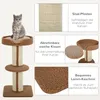 PawHut Škrabadlo pro kočky s plošinou, sisal a plyš, světle Náhled obrázku produktu 5